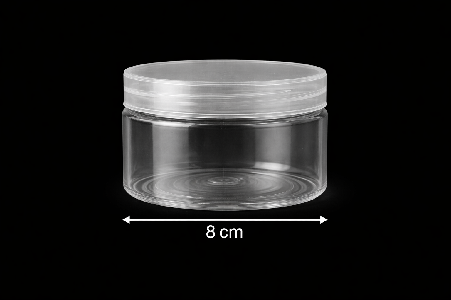 ROUND PLASTIC JAR (D:8cm)